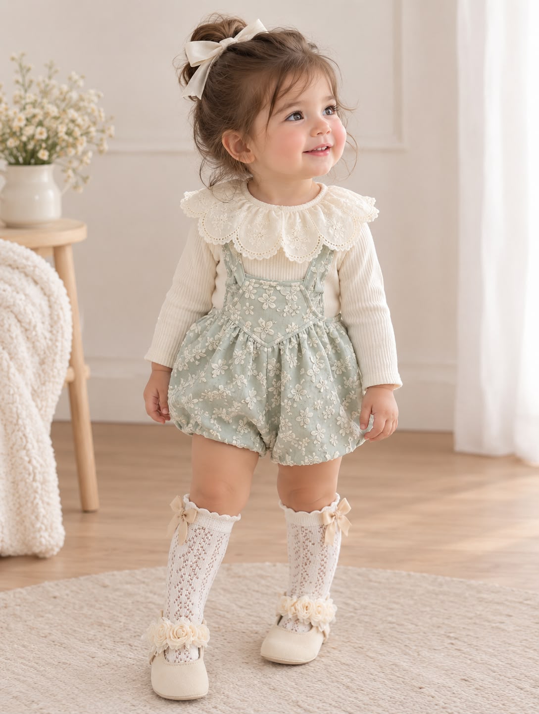 Sage Green Floral Jumpsuit