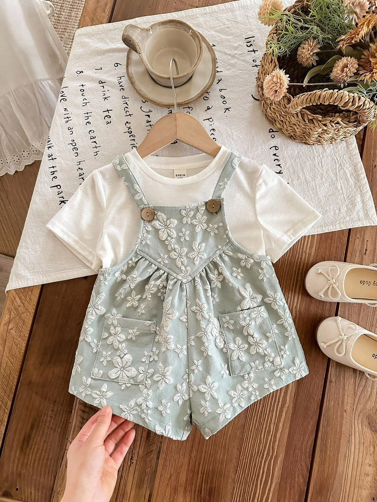 Sage Green Floral Jumpsuit