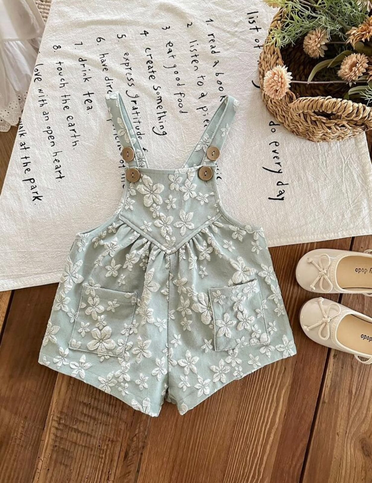 Sage Green Floral Jumpsuit