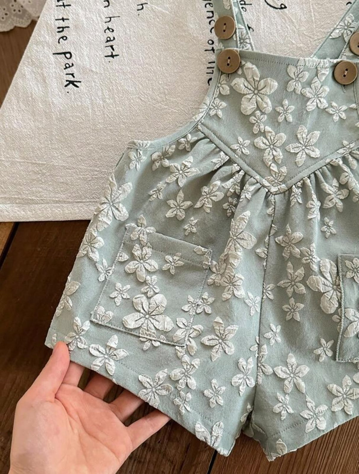 Sage Green Floral Jumpsuit