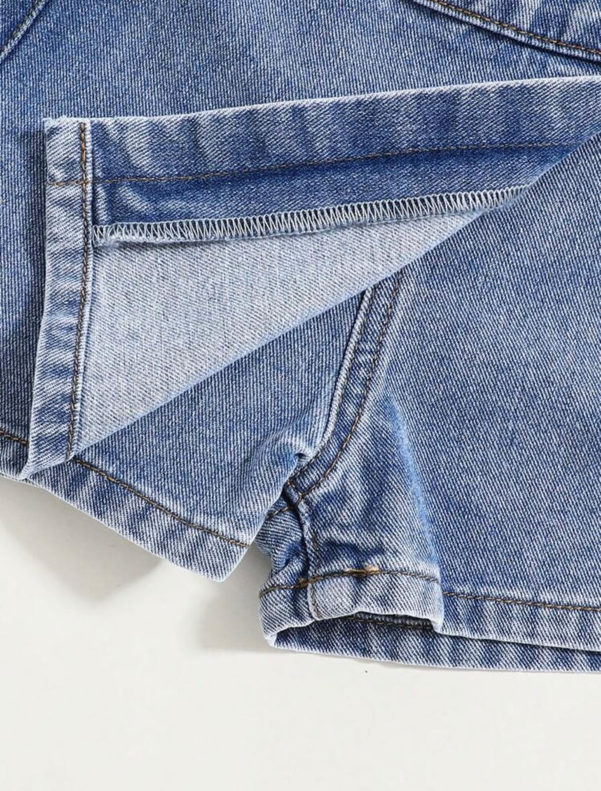 Blue Denim Wrap Skort
