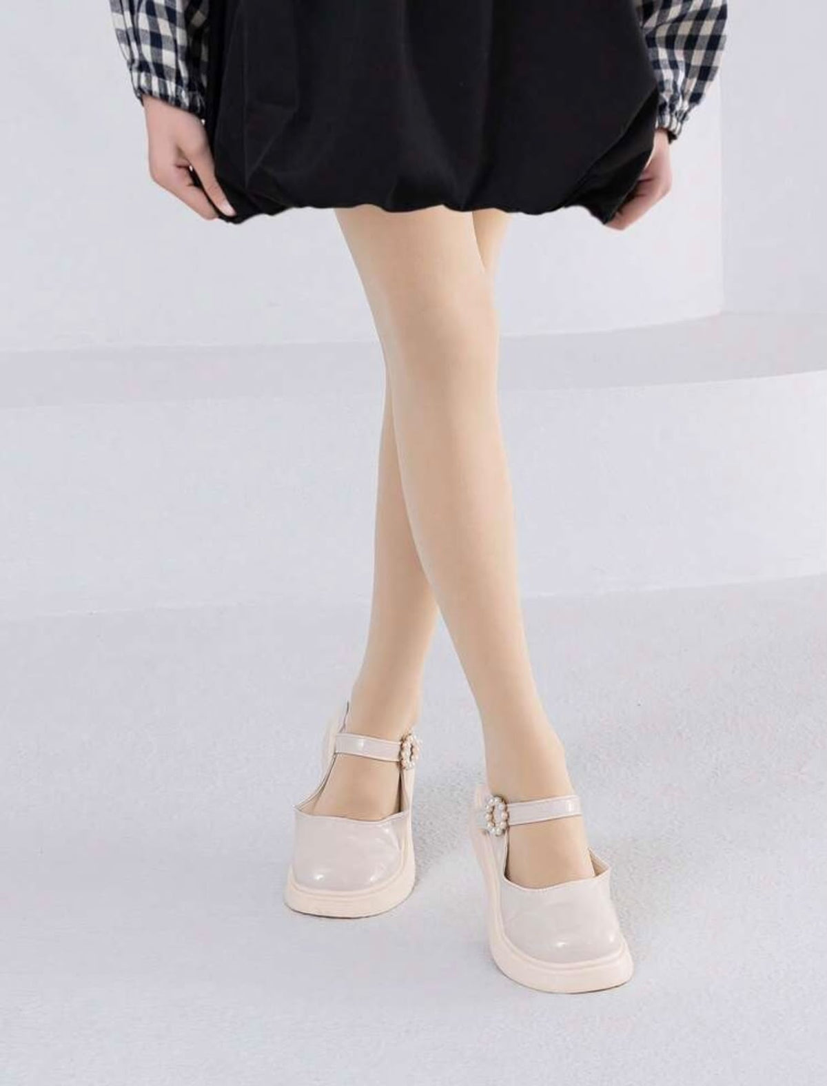 Beige Basic Tights