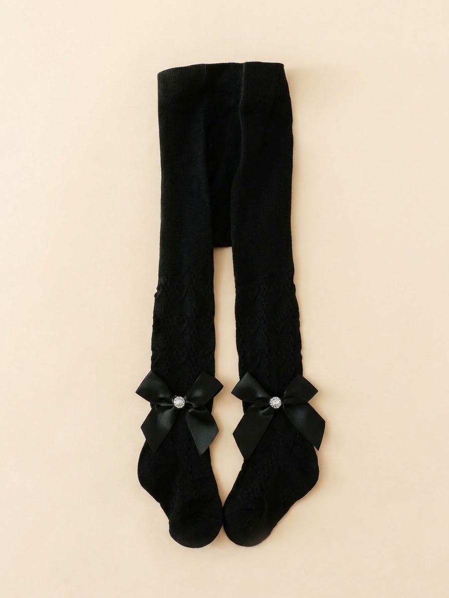 Black Bow Tights