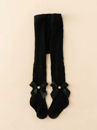 Black Bow Tights