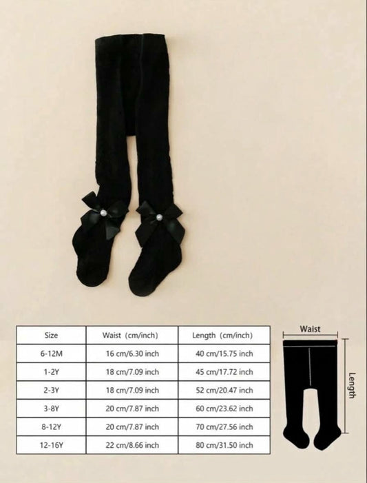 Black Bow Tights
