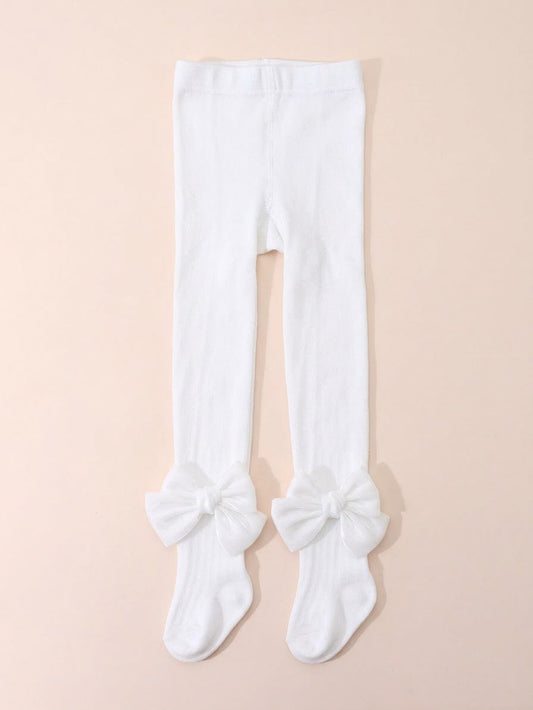 White Tights with Tulle Bows
